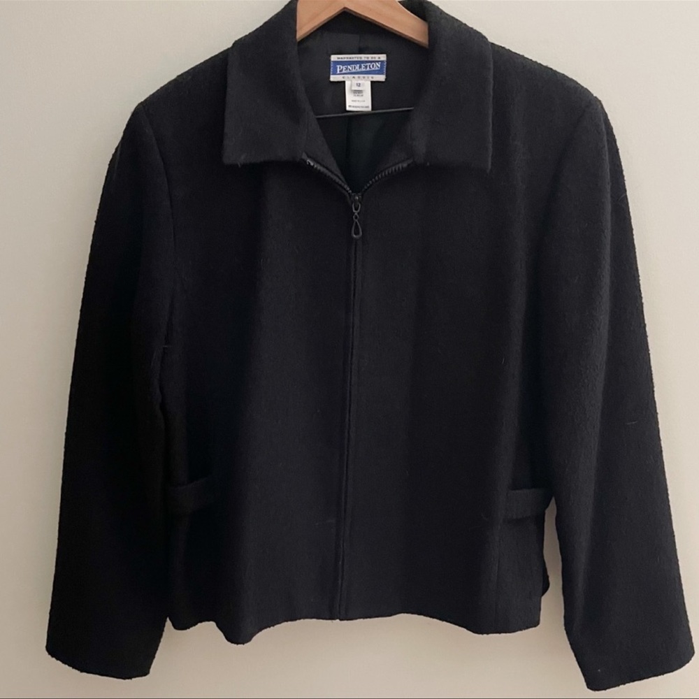 Pendleton Zip-Up Textured Wool Jacket - Picture 11 of 11
